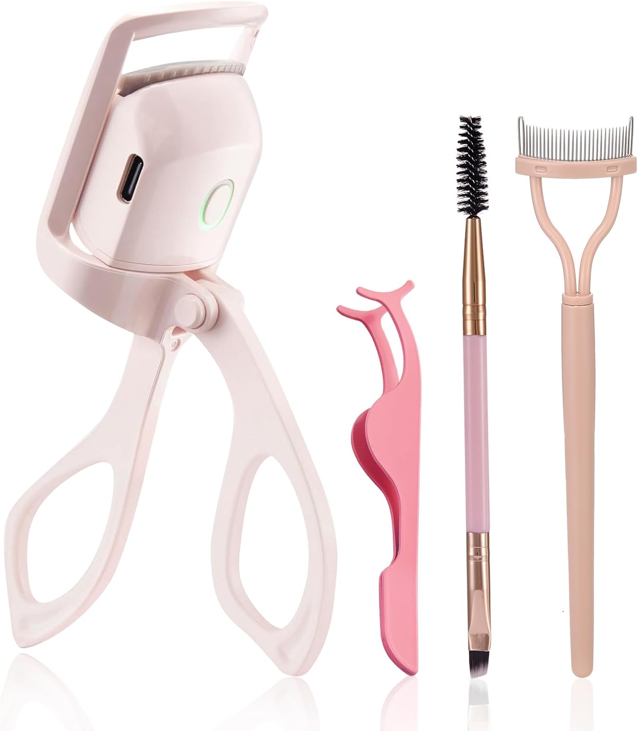 Heated Eyelash Curlers,Heated Lash Curler,Eye Lash Curler,Electric Eyelash Curler,3 Heating Modes with Sensing Heating Silicone Pad,Quick Natural Curling Eye Lashes